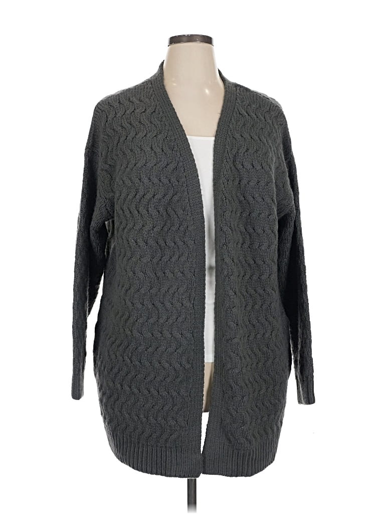 Pre-owned Fat Face Cardigan Sweater In Gray