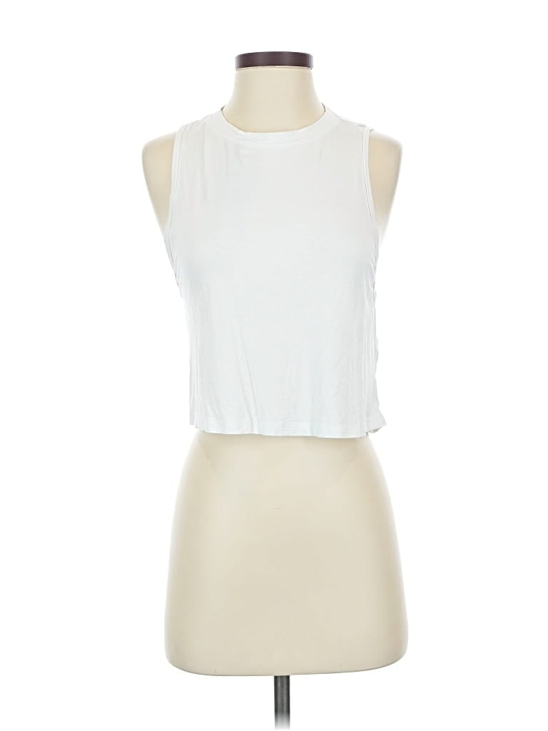 Pre-owned Unbranded Tank Top White Halter Neckline Tops