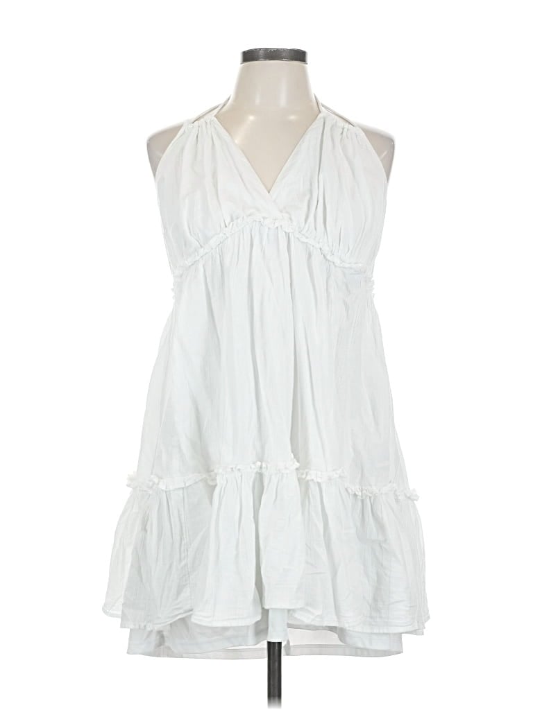 Pre-owned Divided By H&m Casual Dress In White