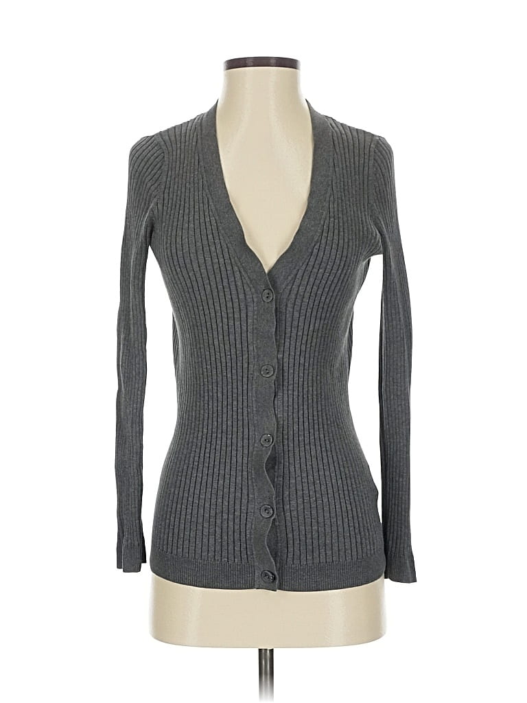 Pre-owned Lands' End Cardigan Sweater In Gray