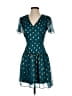 Francesca's 100% Polyester Hearts Teal Cocktail Dress Size XS - photo 1