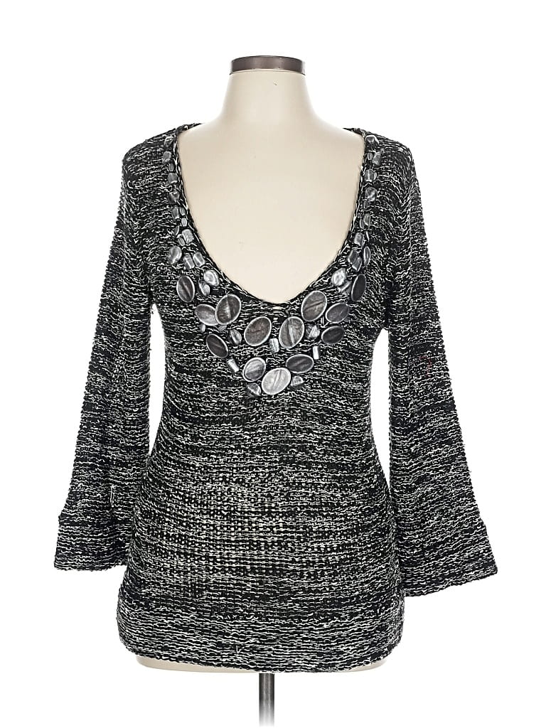 Pre-owned Bcbgmaxazria Pullover Sweater In Silver