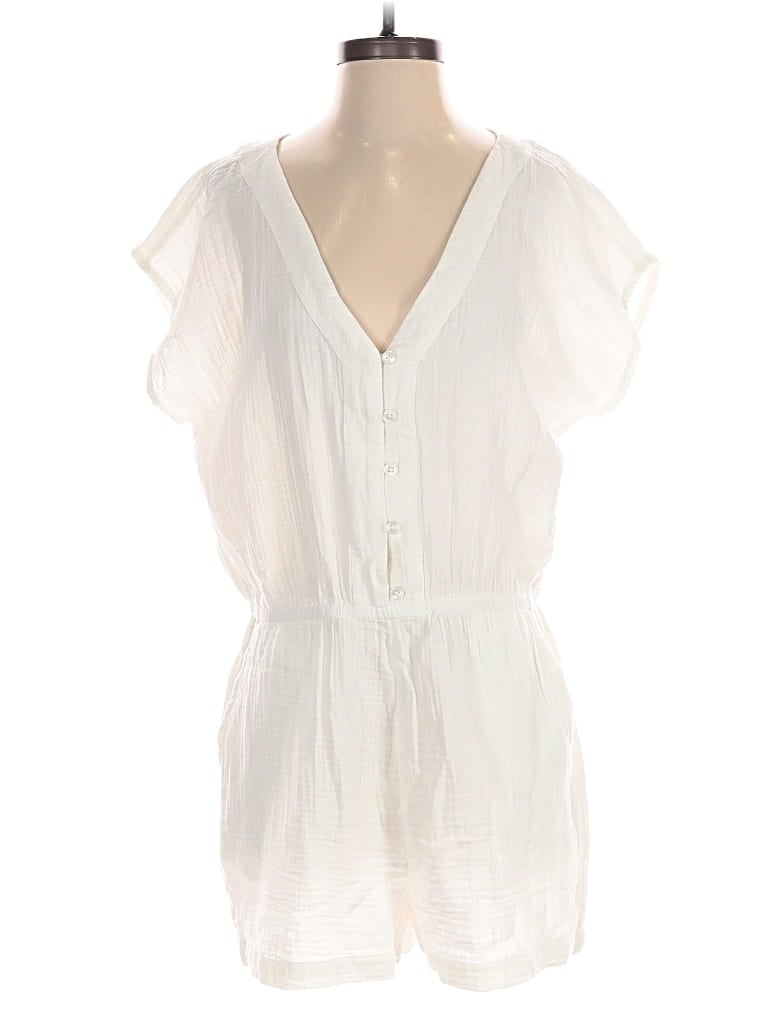 Pre-owned Loft Beach Romper In White
