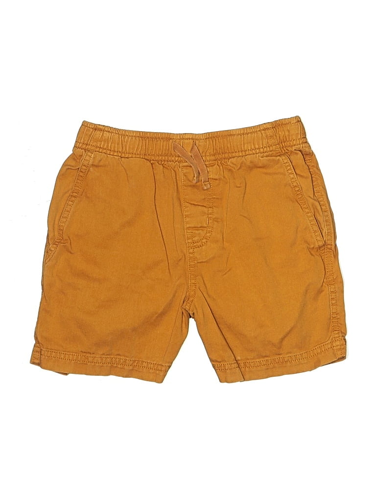 Pre-owned Tea Kids' Khaki Shorts In Orange