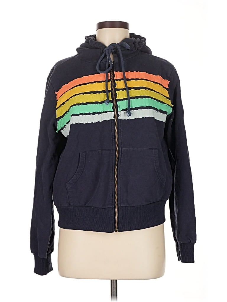 Pre-owned Third Eye Threads Zip Up Hoodie In Blue