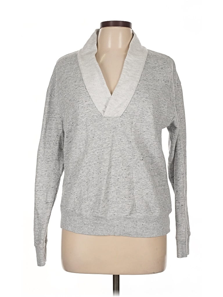 Pre-owned Monrow Pullover Sweater In Gray