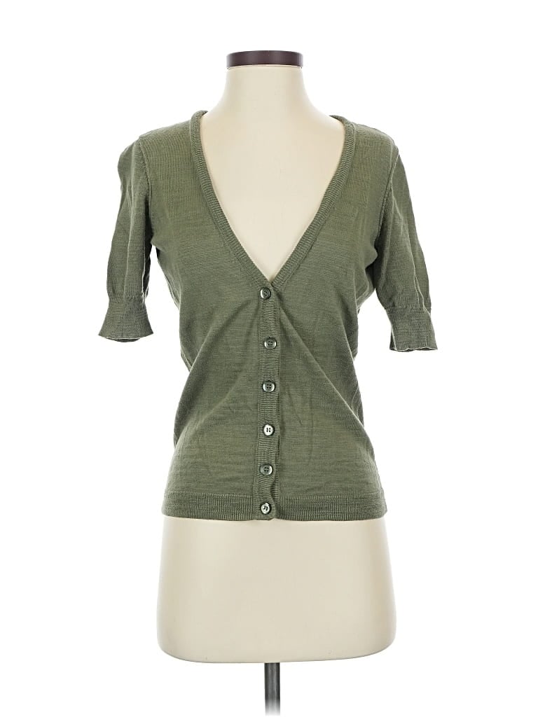 Pre-owned Caslon Cardigan Sweater In Green