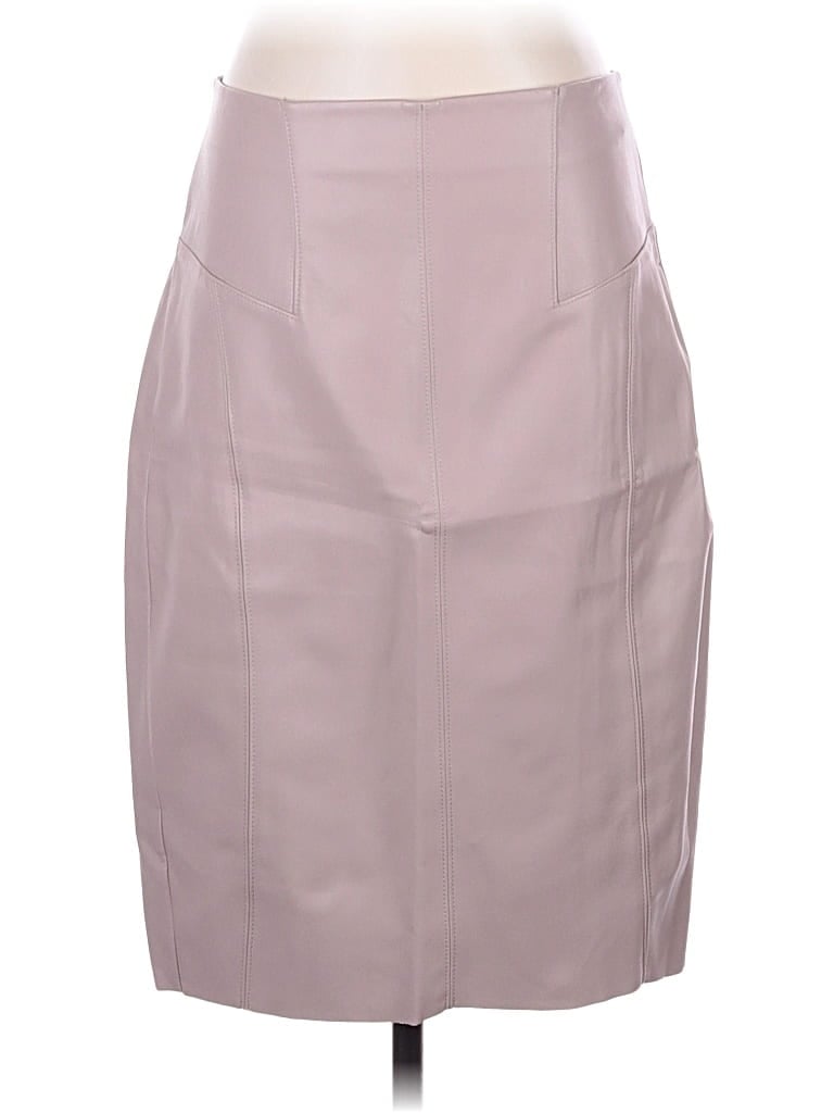 Pre-owned Express Faux Leather Skirt In Brown