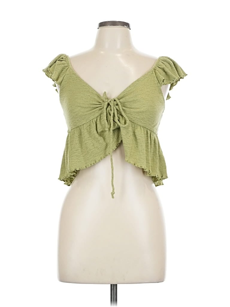 Pre-owned American Eagle Outfitters Sleeveless Blouse In Green
