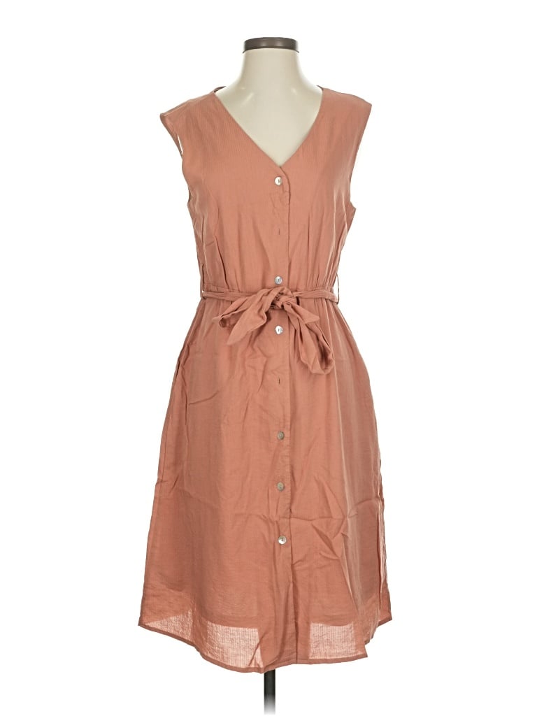 Pre-owned Listicle Casual Dress In Brown