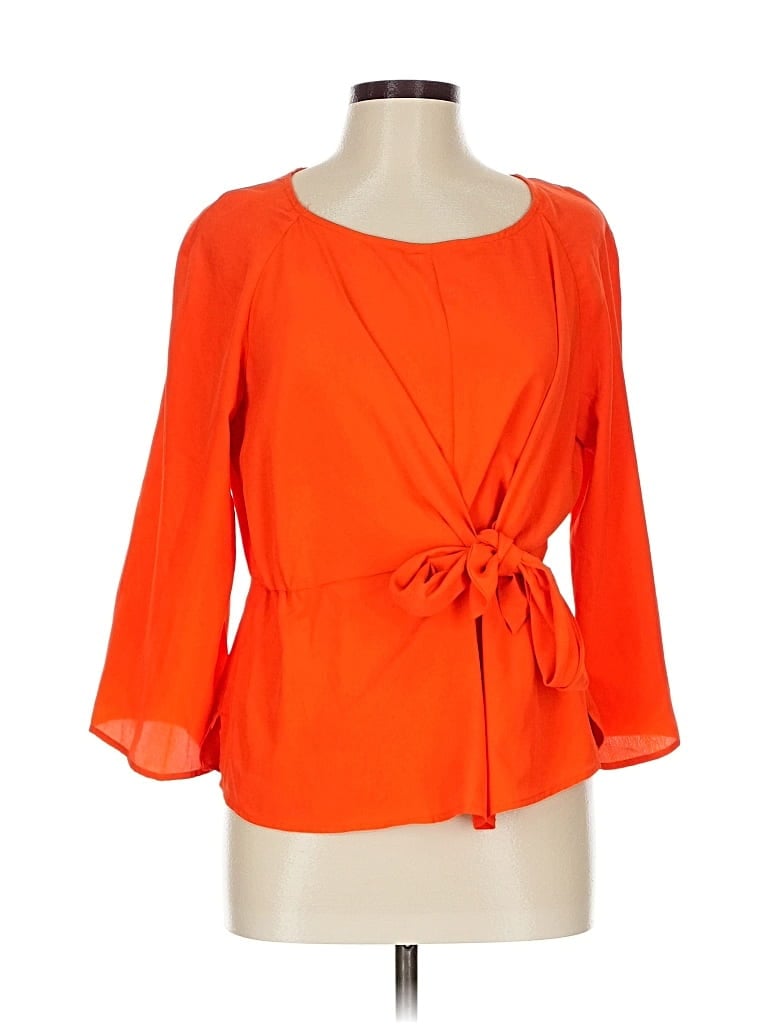 Pre-owned Vila 3/4 Sleeve Blouse In Orange