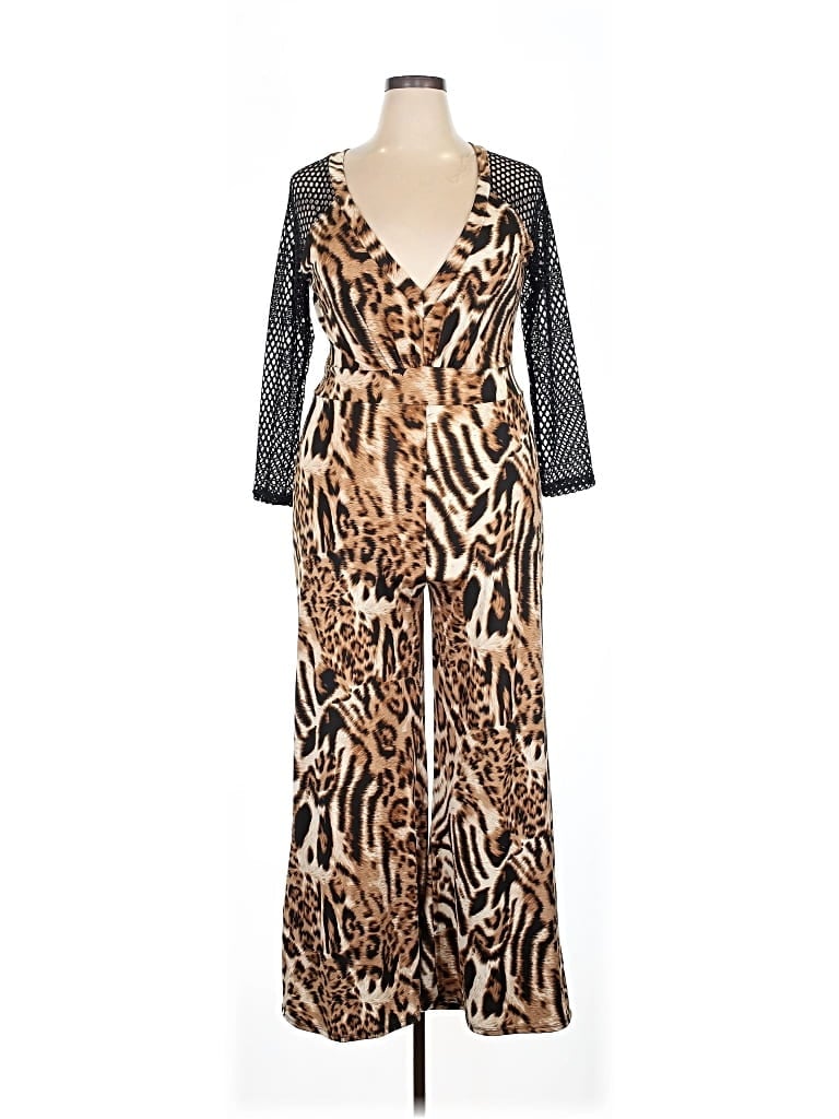 Pre-owned Assorted Brands Jumpsuit In Brown