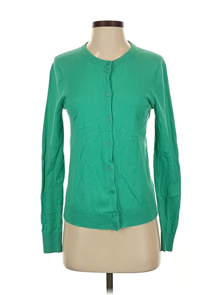 Pre-owned J.crew Factory Store Cardigan Sweater In Green