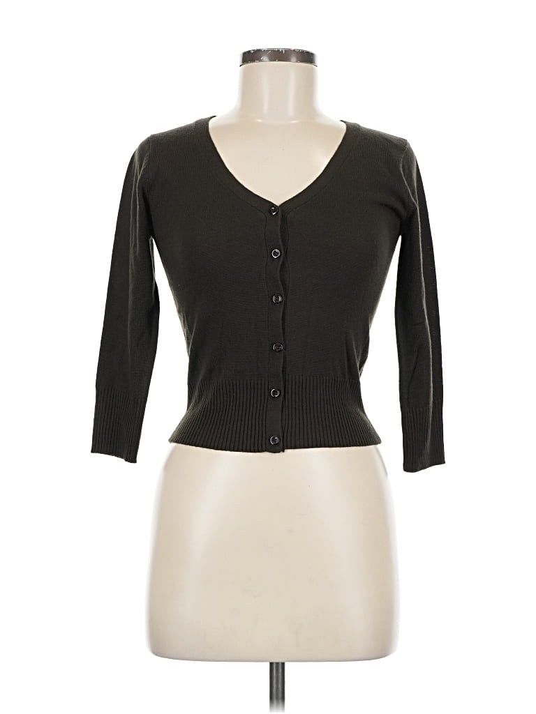 Pre-owned Active Basic Cardigan Sweater In Black