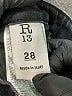 R13 Chevron-herringbone Gray Jeans Size 28 waist - photo 7