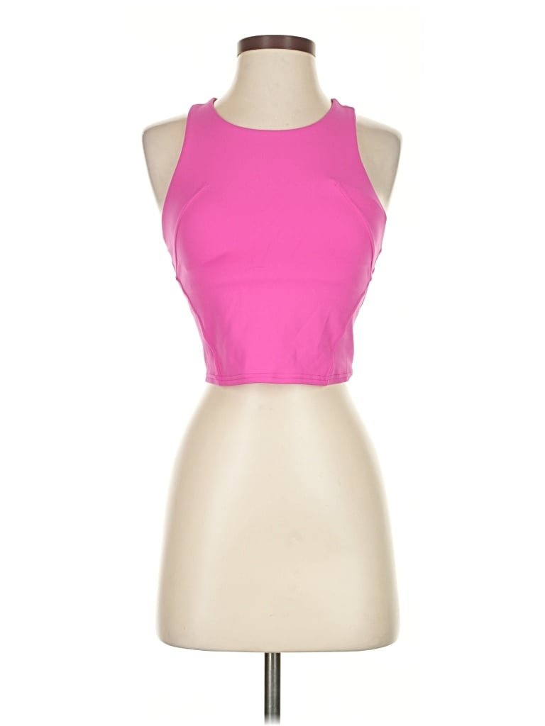Pre-owned Lululemon Athletica Tank Top Pink Halter Neckline Tops