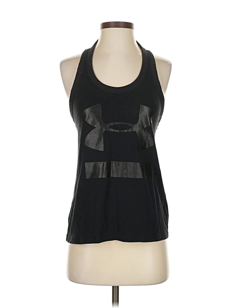 Pre-owned Under Armour Tank Top Black Halter Neckline Tops