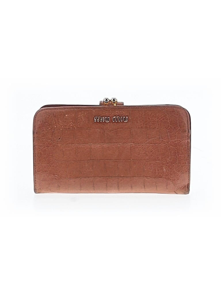 Pre-owned Miu Miu Leather Wallet In Pink