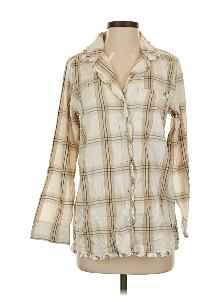 Pre-owned Soft Surroundings 3/4 Sleeve Blouse In White