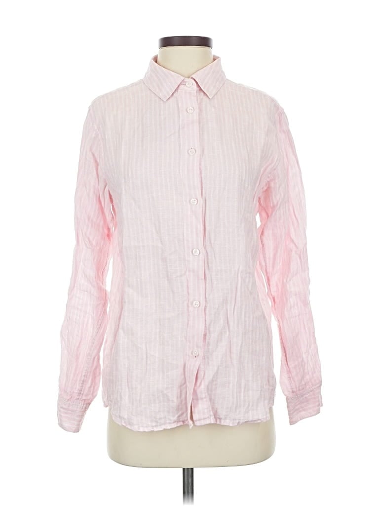 Pre-owned Unbranded Long Sleeve Button Down Shirt In Pink