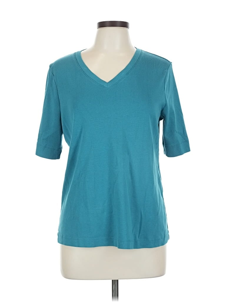 Pre-owned Chico's 3/4 Sleeve T-shirt In Blue