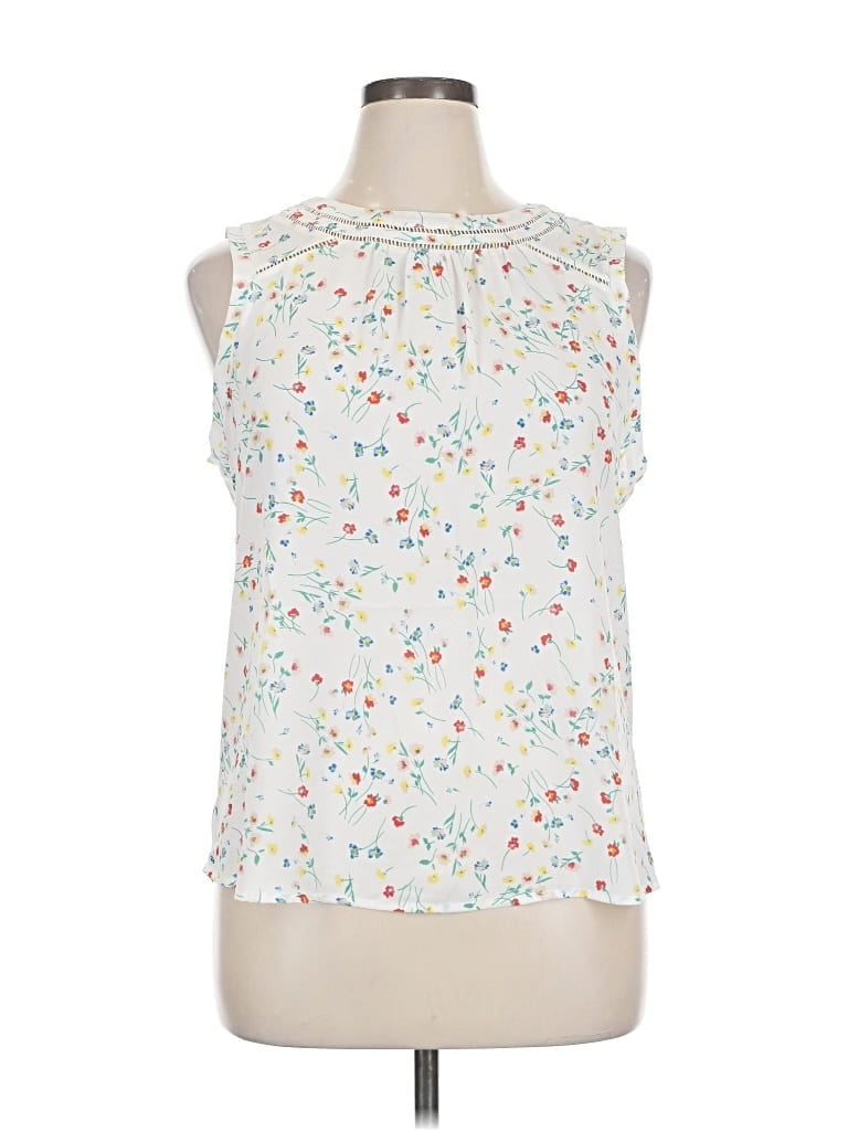 Pre-owned 41hawthorn Sleeveless Blouse In White