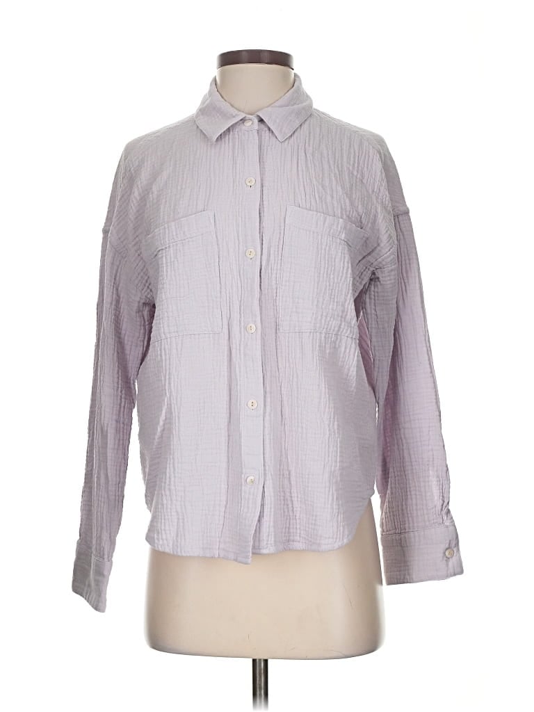 Pre-owned Upwest Long Sleeve Button Down Shirt In Purple
