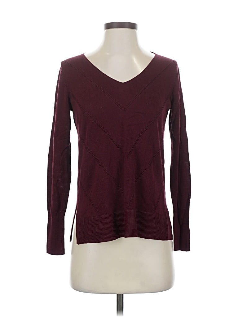 Pre-owned Banana Republic Factory Store Pullover Sweater In Burgundy