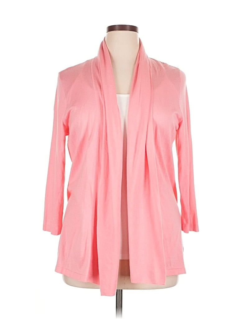 Pre-owned Talbots Outlet Cardigan Sweater In Pink