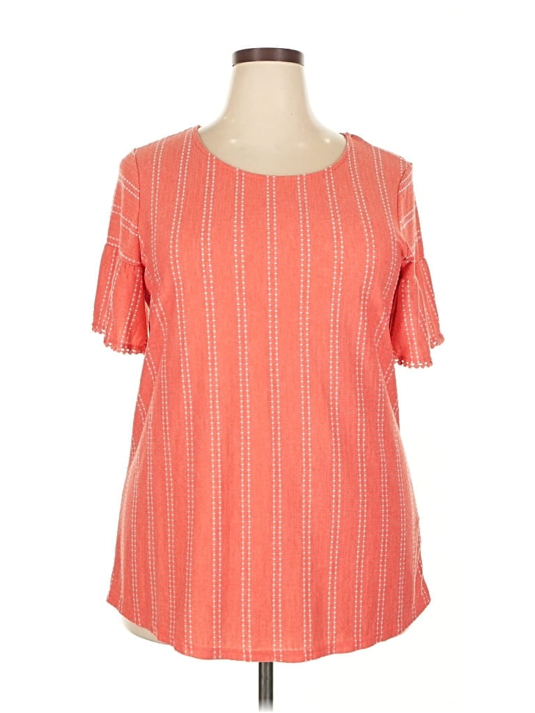 Pre-owned W5 Short Sleeve Blouse In Orange