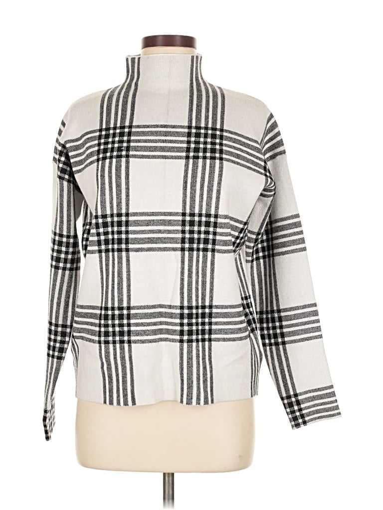 Pre-owned Tahari Turtleneck Sweater In White
