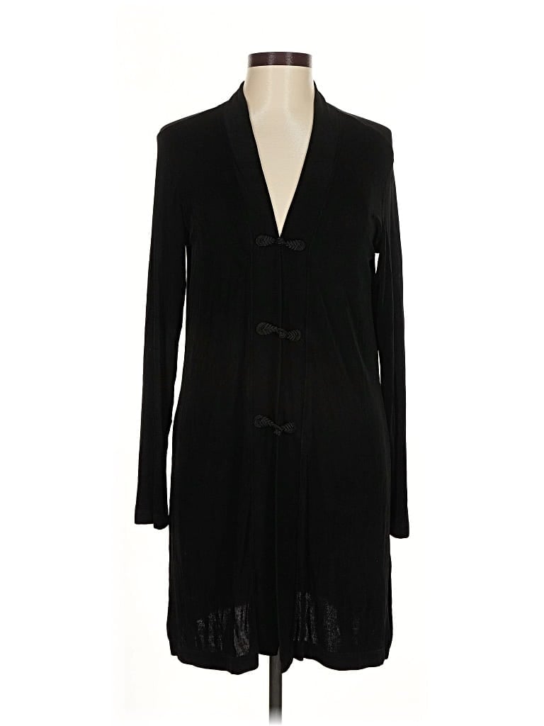 Pre-owned Travelers By Chico's Cardigan Sweater In Black