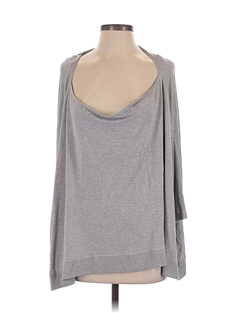 Pre-owned Beyond Yoga Long Sleeve Top Gray Cowl Neck Tops