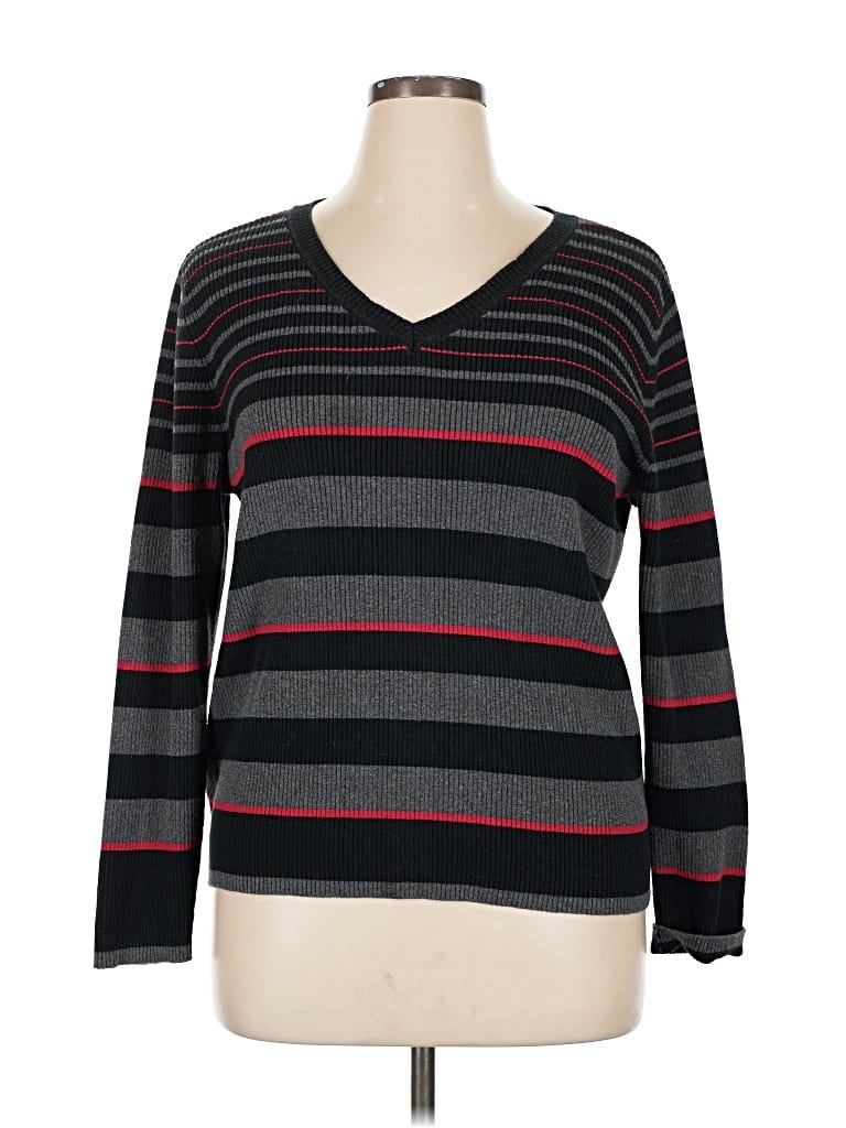 Pre-owned Karen Scott Pullover Sweater In Gray