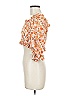 Hello Molly 100% Polyester Orange Short Sleeve Blouse Size 6 - photo 5