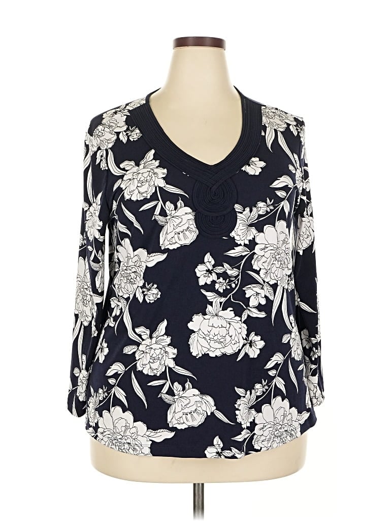 Pre-owned 41hawthorn Long Sleeve Blouse In Blue