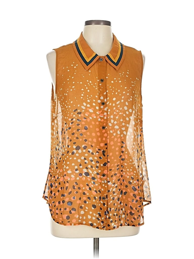 Click to view more detailed imagery on our partner's website Pre-owned Cabi Sleeveless Blouse In Orange