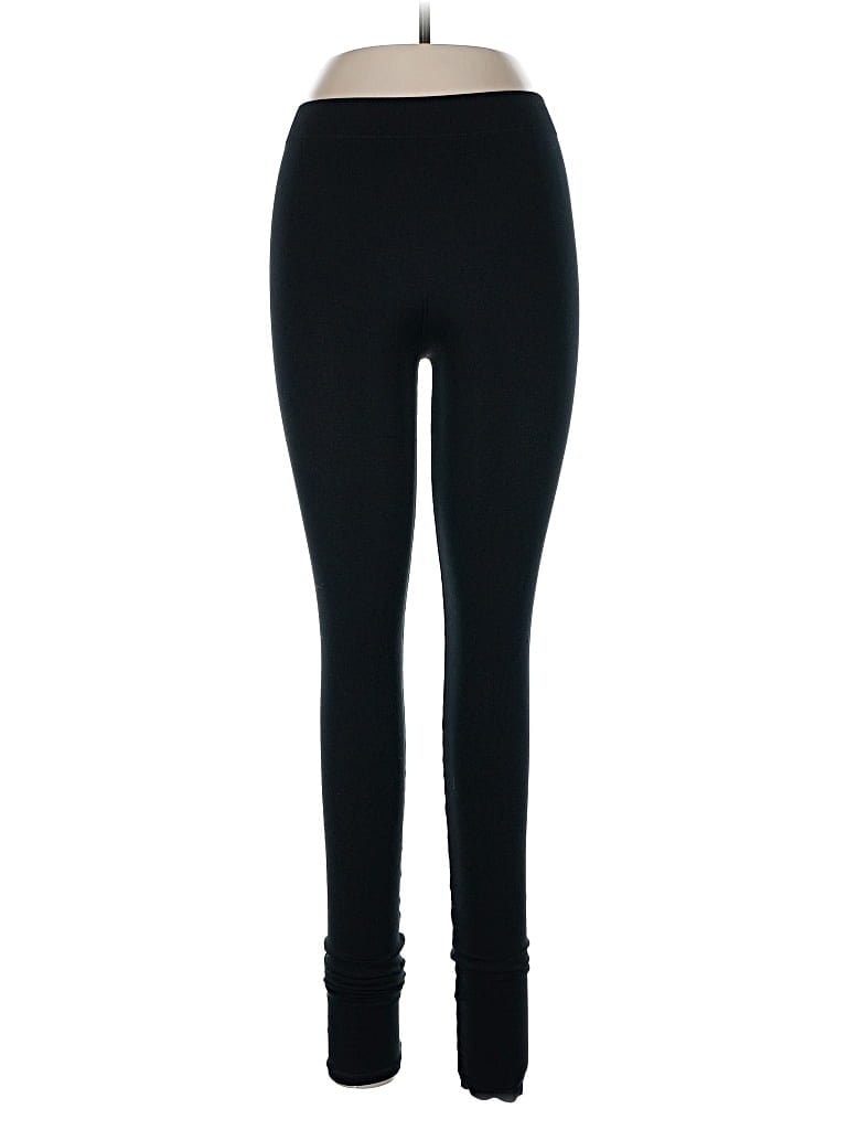 Pre-owned Pink Rose Leggings In Black