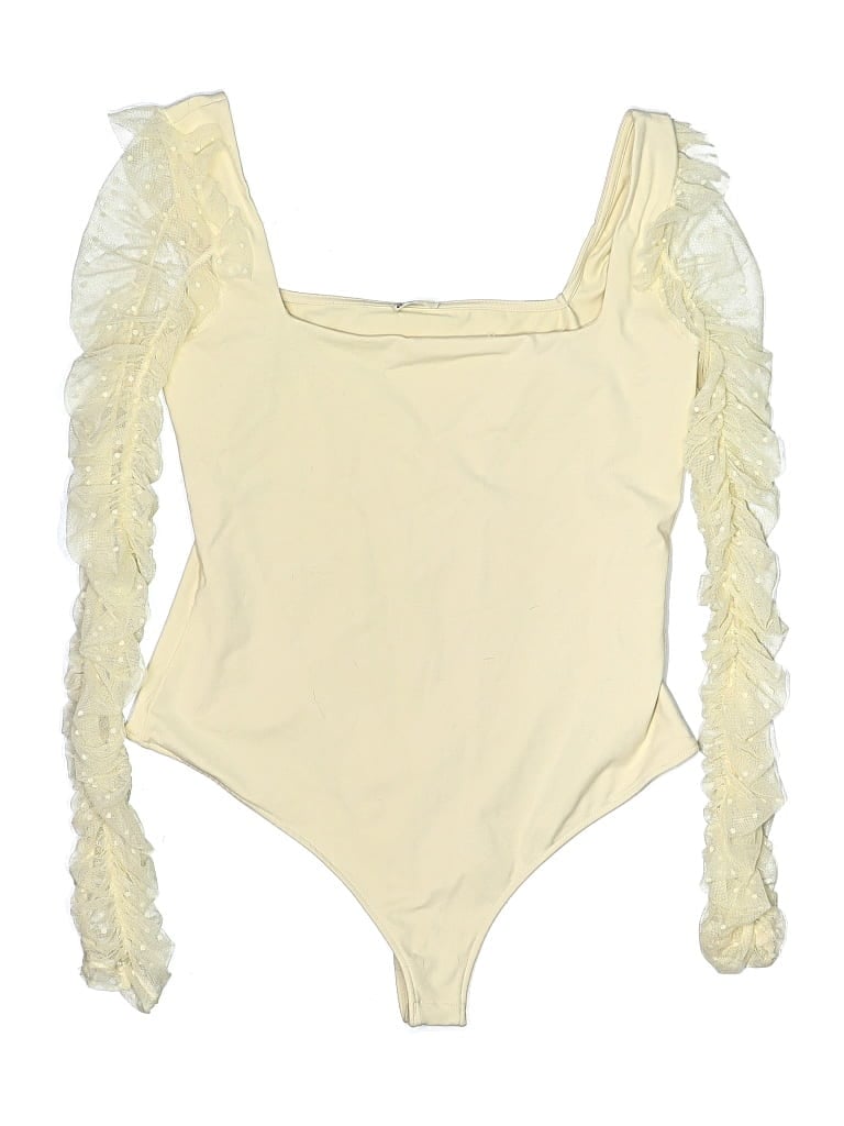 Pre-owned Intimately By Free People Bodysuit In White