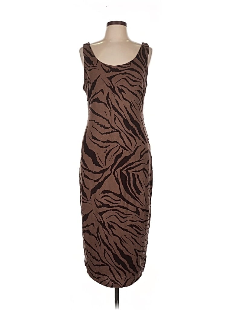 Pre-owned Bar Iii Casual Dress In Brown