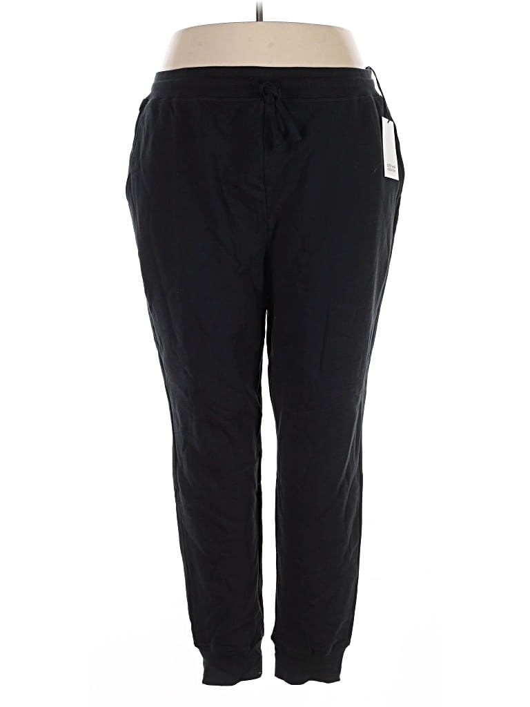 Pre-owned Girlfriend Collective Track Pants In Black