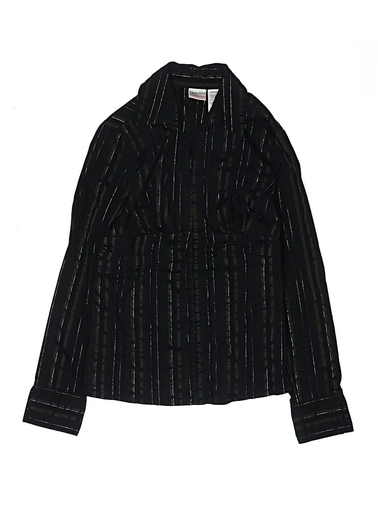 Pre-owned No Boundaries Kids' Long Sleeve Button Down Shirt In Black