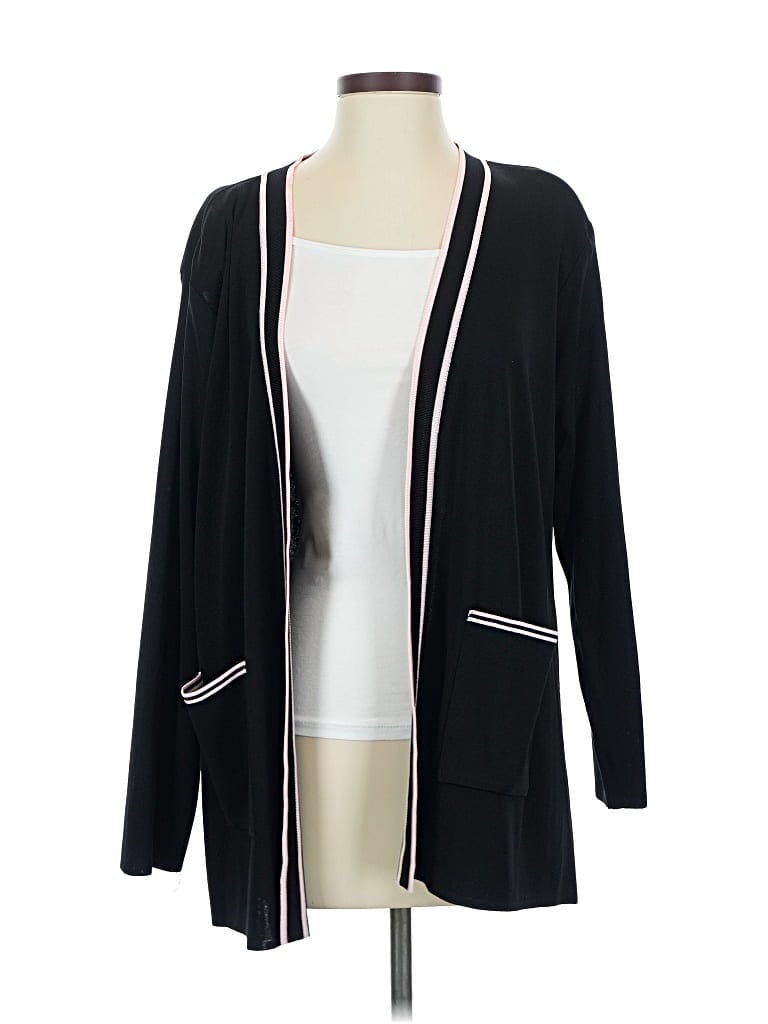 Pre-owned Misook Cardigan Sweater In Black