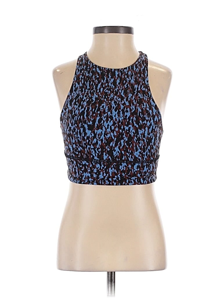 Pre-owned Lululemon Athletica Tank Top Blue Halter Neckline Tops