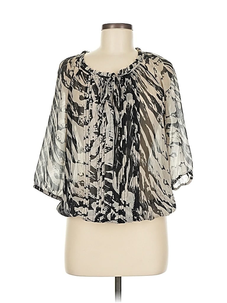 Pre-owned Express 3/4 Sleeve Blouse In Brown