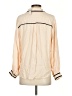 Ollari 100% Viscose Color Block Tan Ivory 3/4 Sleeve Blouse Size XS - photo 2