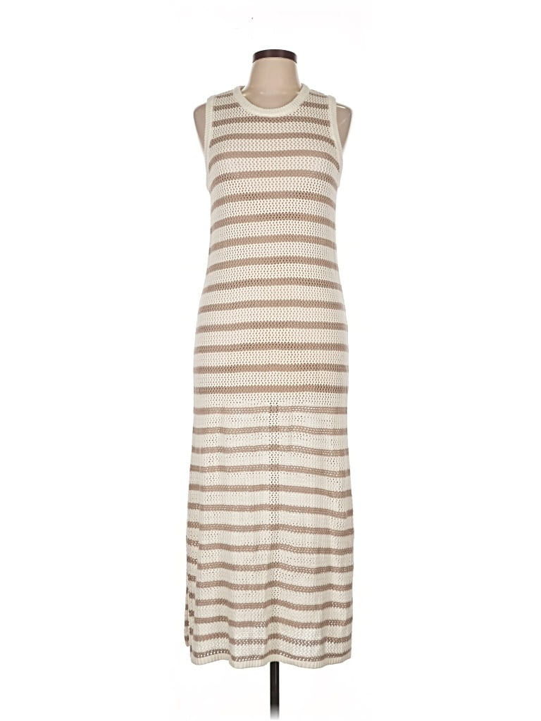 Pre-owned Sonoma Goods For Life Casual Dress In White