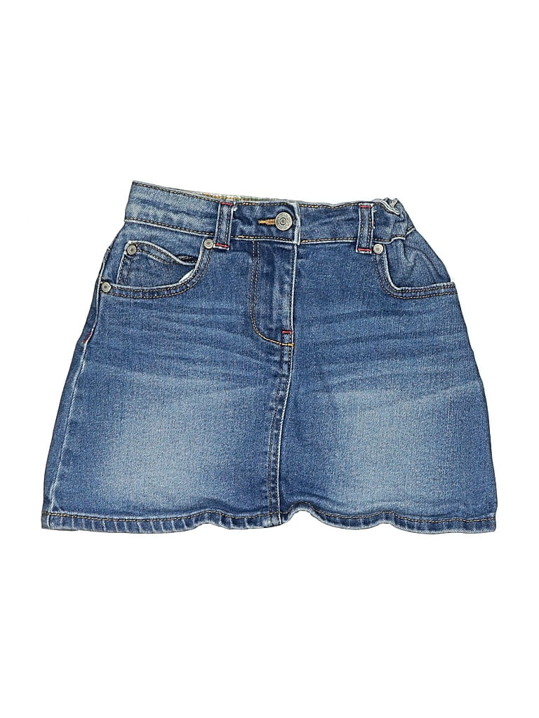 Pre-owned Mini Boden Kids' Denim Skirt In Blue