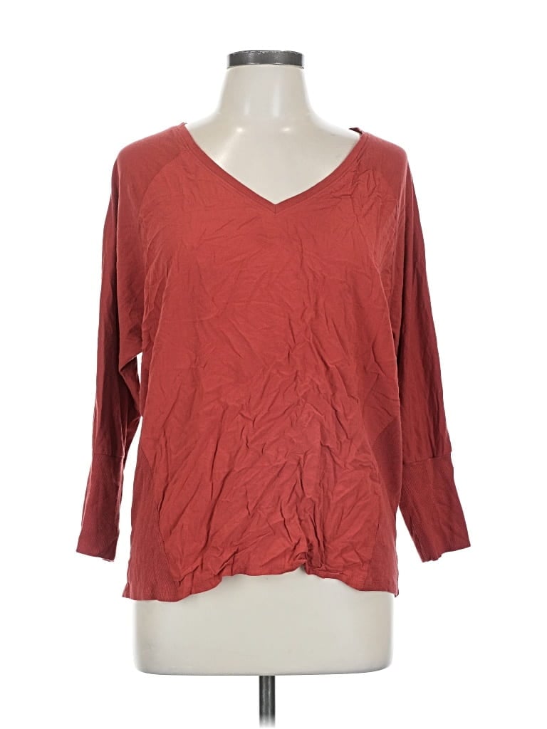 Pre-owned Two By Vince Camuto 3/4 Sleeve T-shirt In Red