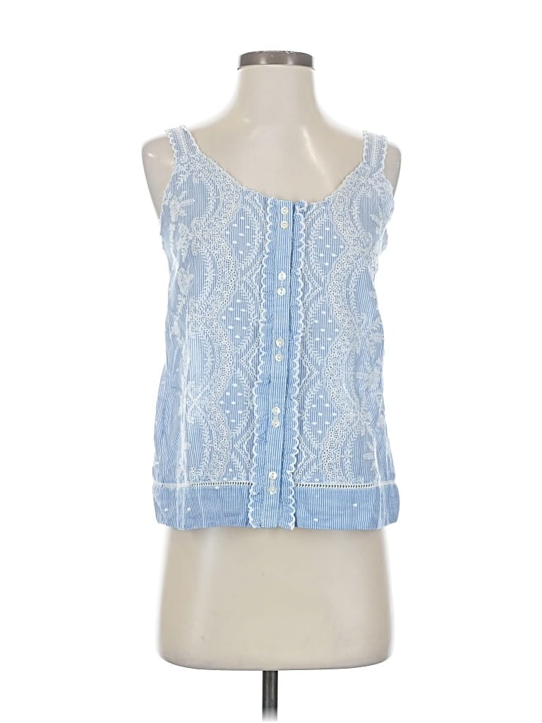 Pre-owned Sundance Sleeveless Blouse In Blue